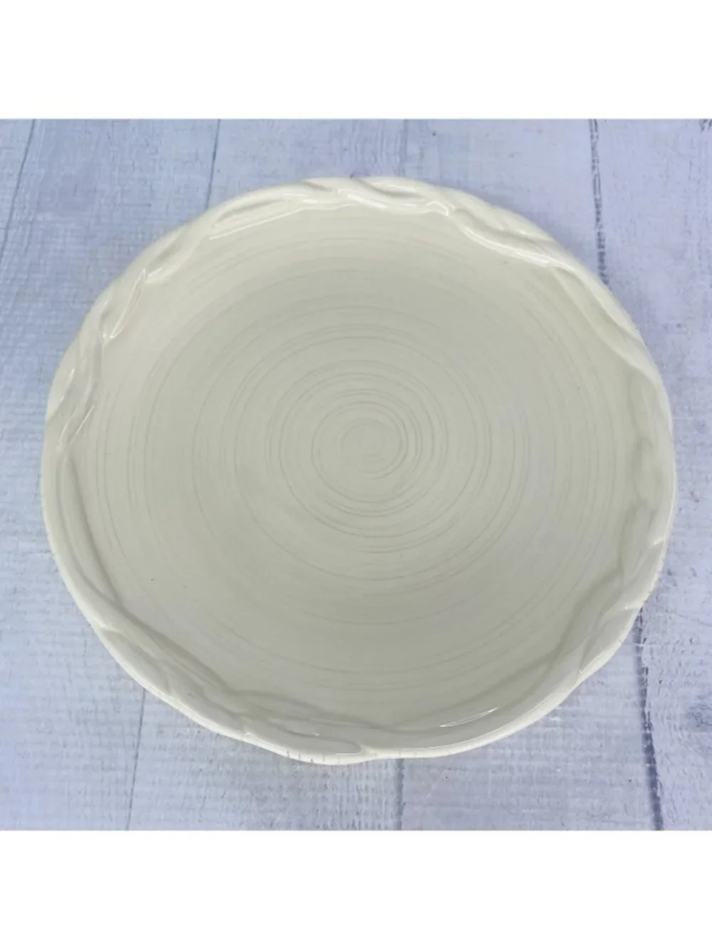 Tracy OCTAVIA HILL Solid Cream Twisted Rope Edge Ceramic 8
